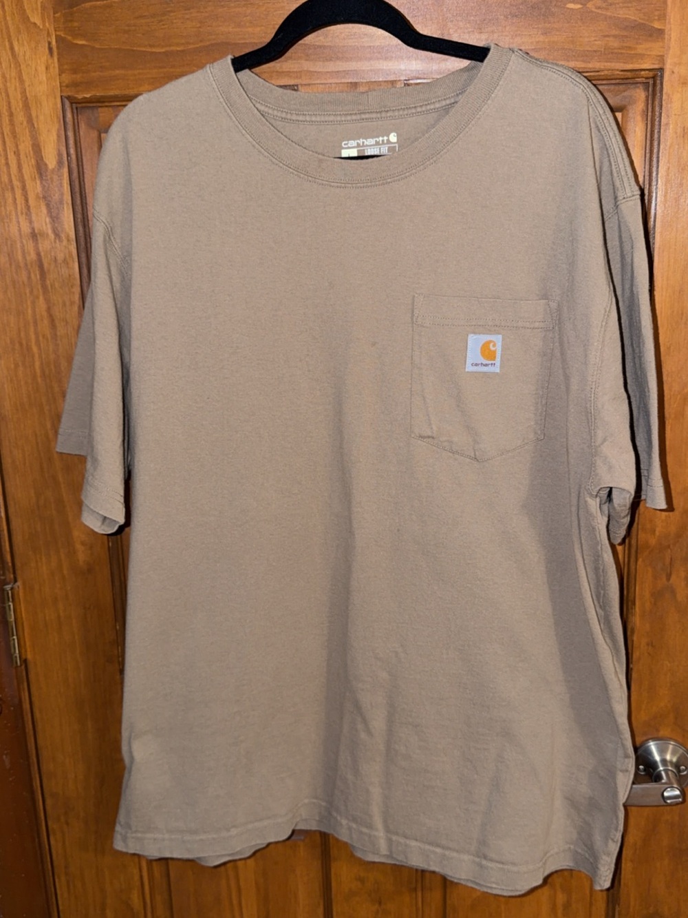 Carhartt Men’s Short-Sleeve Pocket Tee in Tan